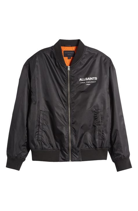 Allsaints leather bomber on sale jacket