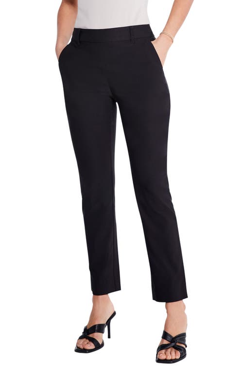NIC+ZOE Polished Wonderstretch Slim Ankle Pants in Black Onyx