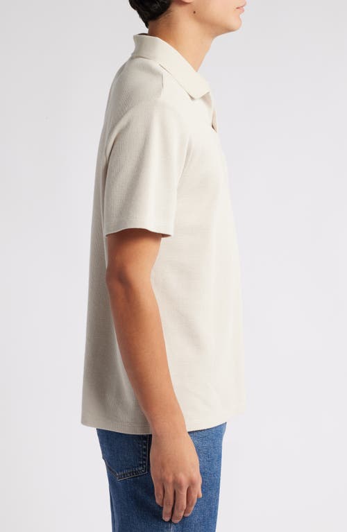Frame Jacquard Polo In Light Khaki