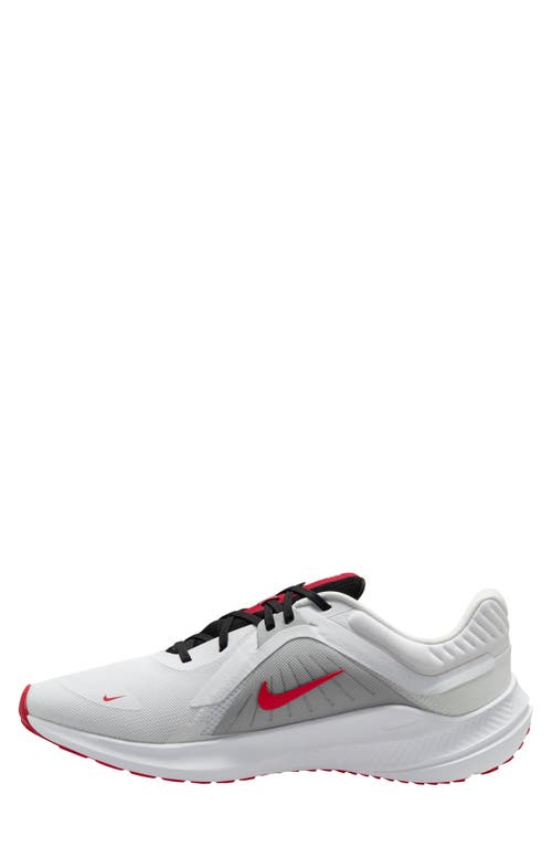 Shop Nike Quest 5 Road Running Shoe In White/fire Red/grey