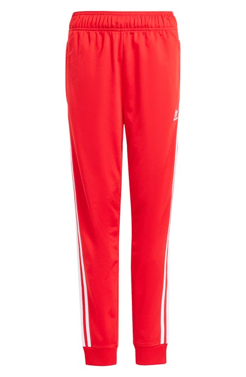 Shop Adidas Originals Kids' Superstar Recycled Polyester Track Pants In Better Scarlet