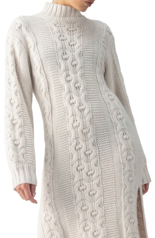 Shop Sanctuary Cable Long Sleeve Sweater Dress In Chalk