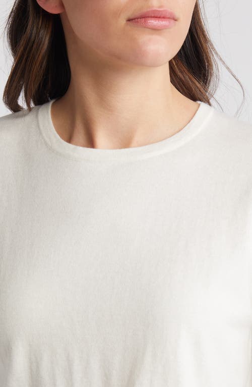 Rails Cotton Cashmere Crewneck T-shirt In White