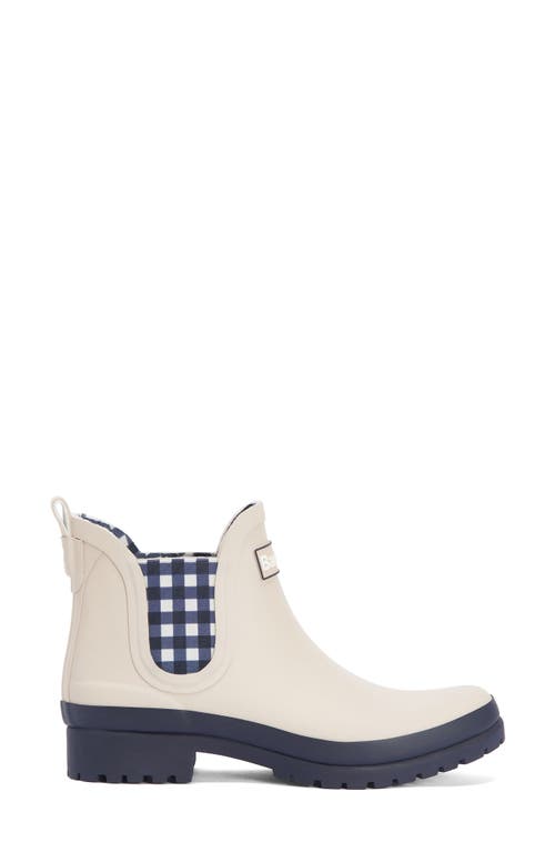 Shop Barbour Mallow Wellington Chelsea Boot In Salt/navy Check