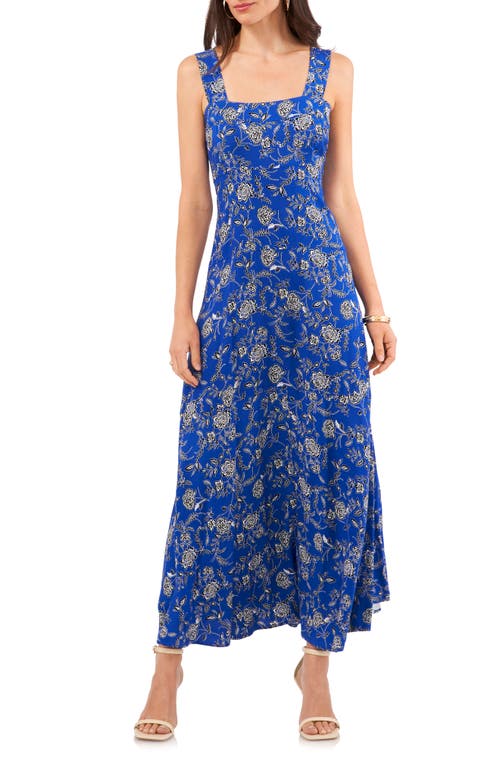 Vince Camuto Smocked Back Maxi Dress in Blue Jay