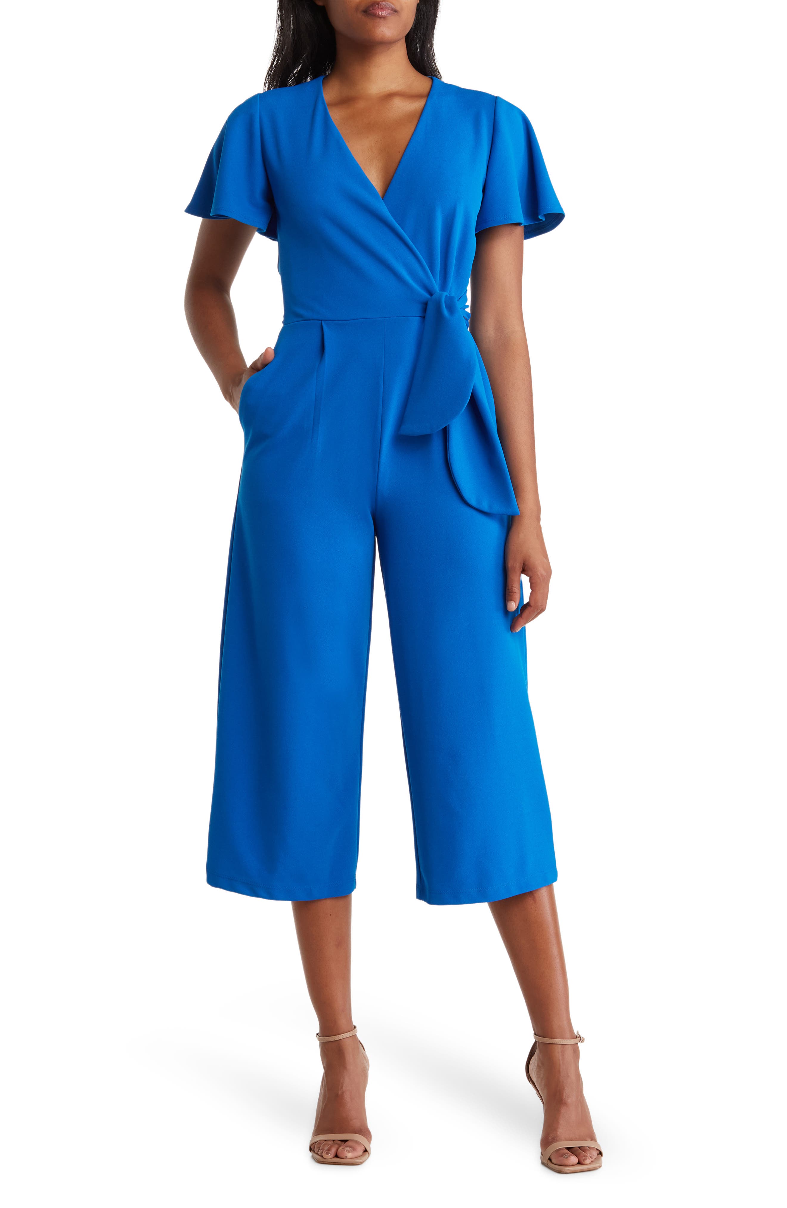 tahari cobalt jumpsuit