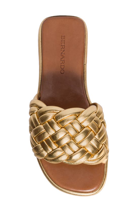 Shop Bernardo Footwear Troy Slide Sandal In Gold