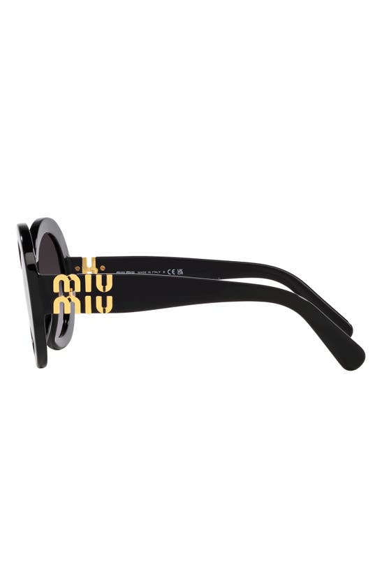 Shop Miu Miu 55mm Round Sunglasses In Black