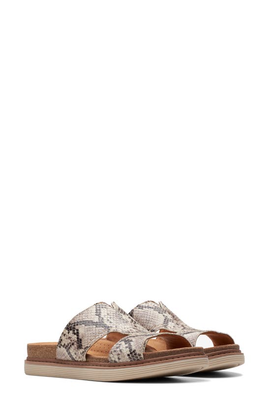 Shop Clarks (r) Arwell Slide Sandal In Snake Print