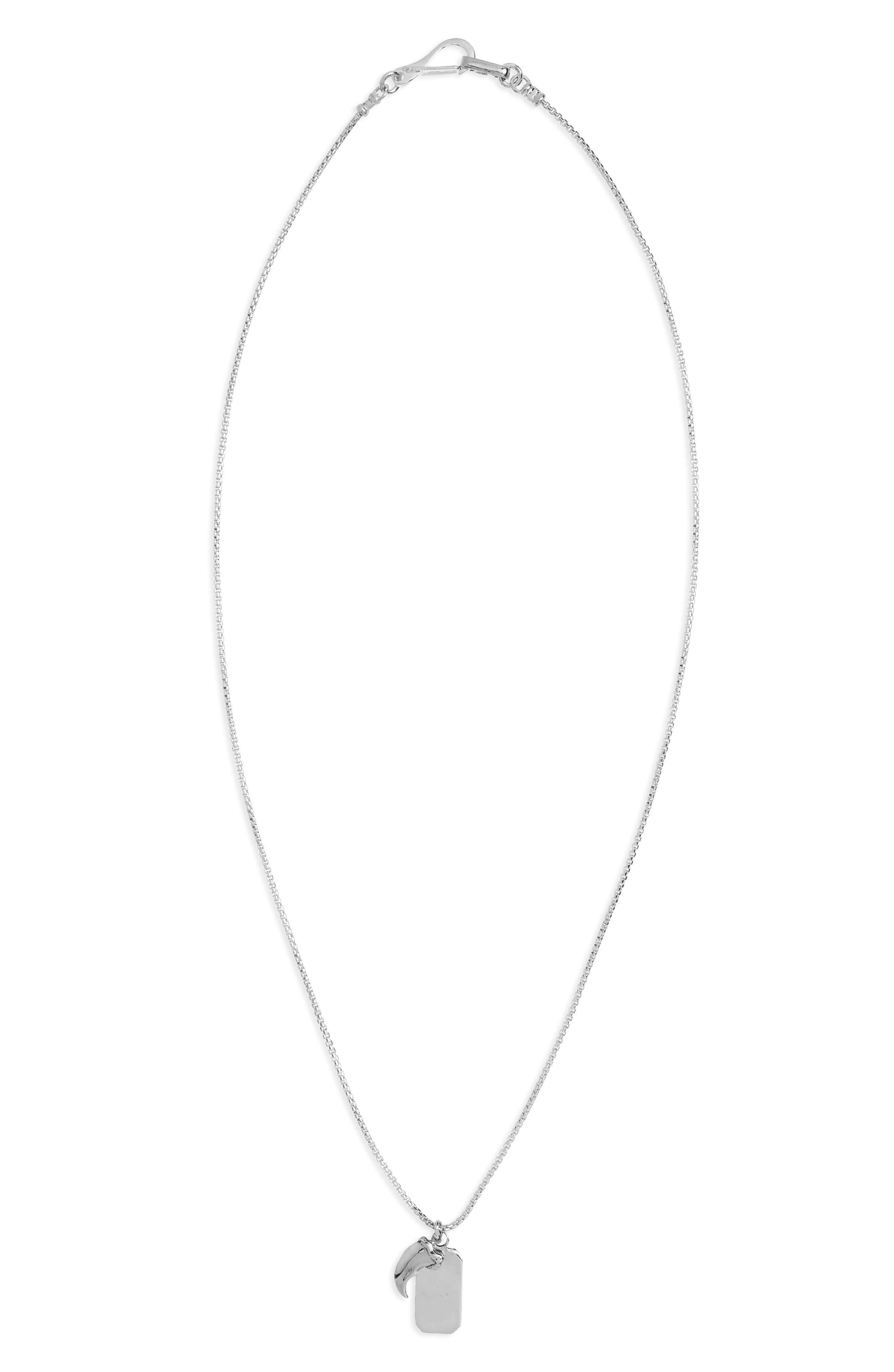 Jonas Studio Flatiron Shark Tooth And Dog Tag Necklace