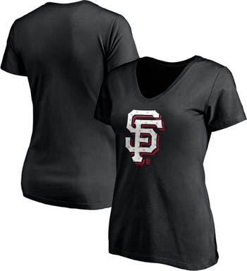 San Francisco Giants Women's Plus Size Notch Neck T-Shirt - White
