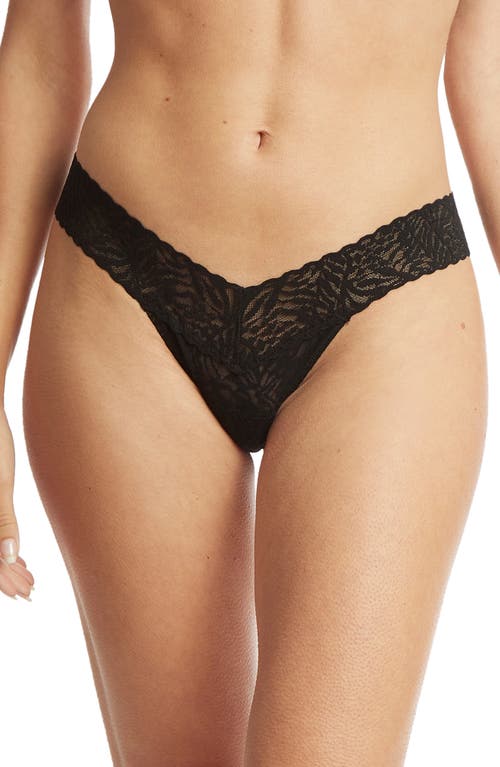 Hanky Panky Animal Stripe Mix Low Rise Thong in Black at Nordstrom