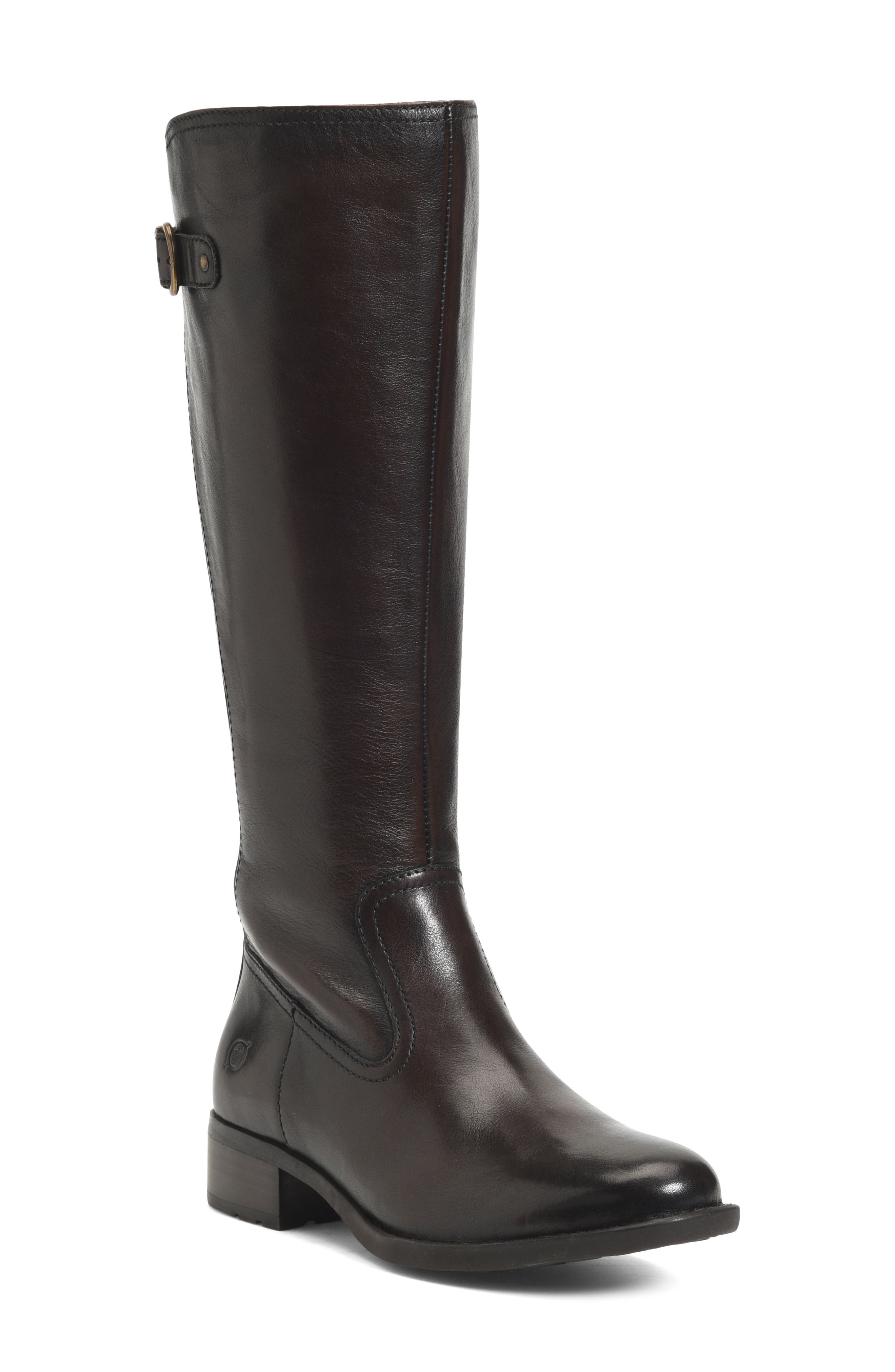 Black Leather Carran Knee High Boot Corran Chelsea Atlas Leather - Main Image