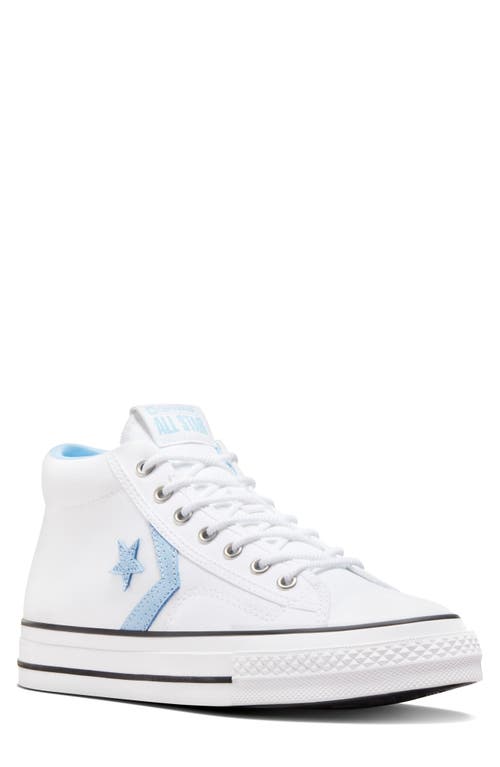 Converse Star Player 76 Mid Sneaker In White/true Skye/black