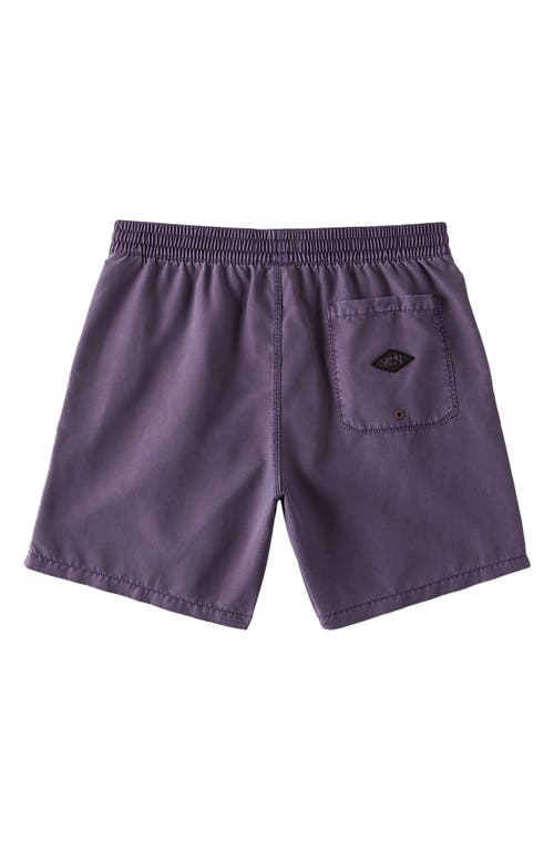 Shop Billabong All Day Layback Swim Trunks In Purple Ash