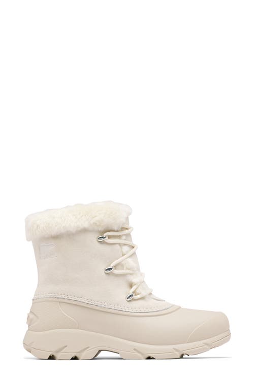 Sorel Snow Angel Faux Fur Detail Waterproof Boot In Chalk/light Clay