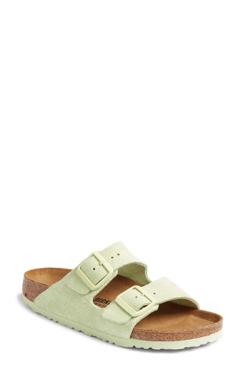 Birkenstock Arizona Soft Footbed Sandal Faded Lime at Nordstrom,