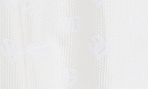 Dolce & Gabbana Dolce&gabbana Dg Logo Quilted Jacquard Crop Jacket In White