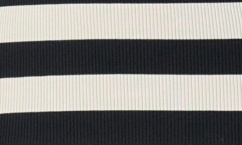 Endless Rose Stripe Knit Minidress In Black/ Cream