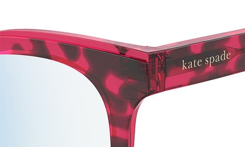 Kate Spade New York Everlee 50mm Blue Light Blocking Reading Glasses In Havana Plum/demo Lens
