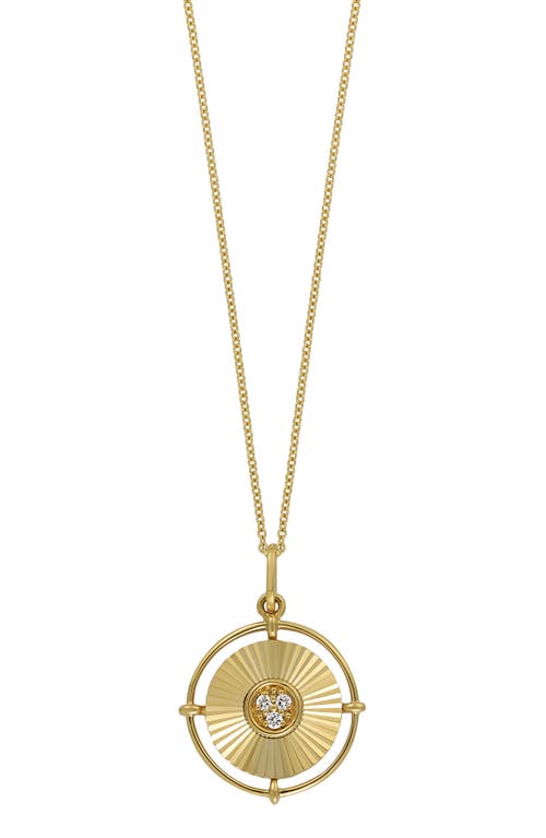 Bony Levy Bl Icon Diamond Round Pendant Necklace In 18k Yellow Gold