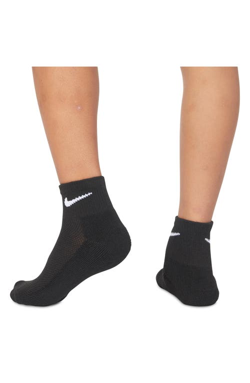 Shop Nike Kids' Swoosh Cushioned Ankle Socks In White D/g Heather
