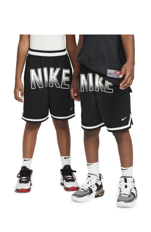 Nike Kids' Dri-fit Dna Mesh Basketball Shorts In Black