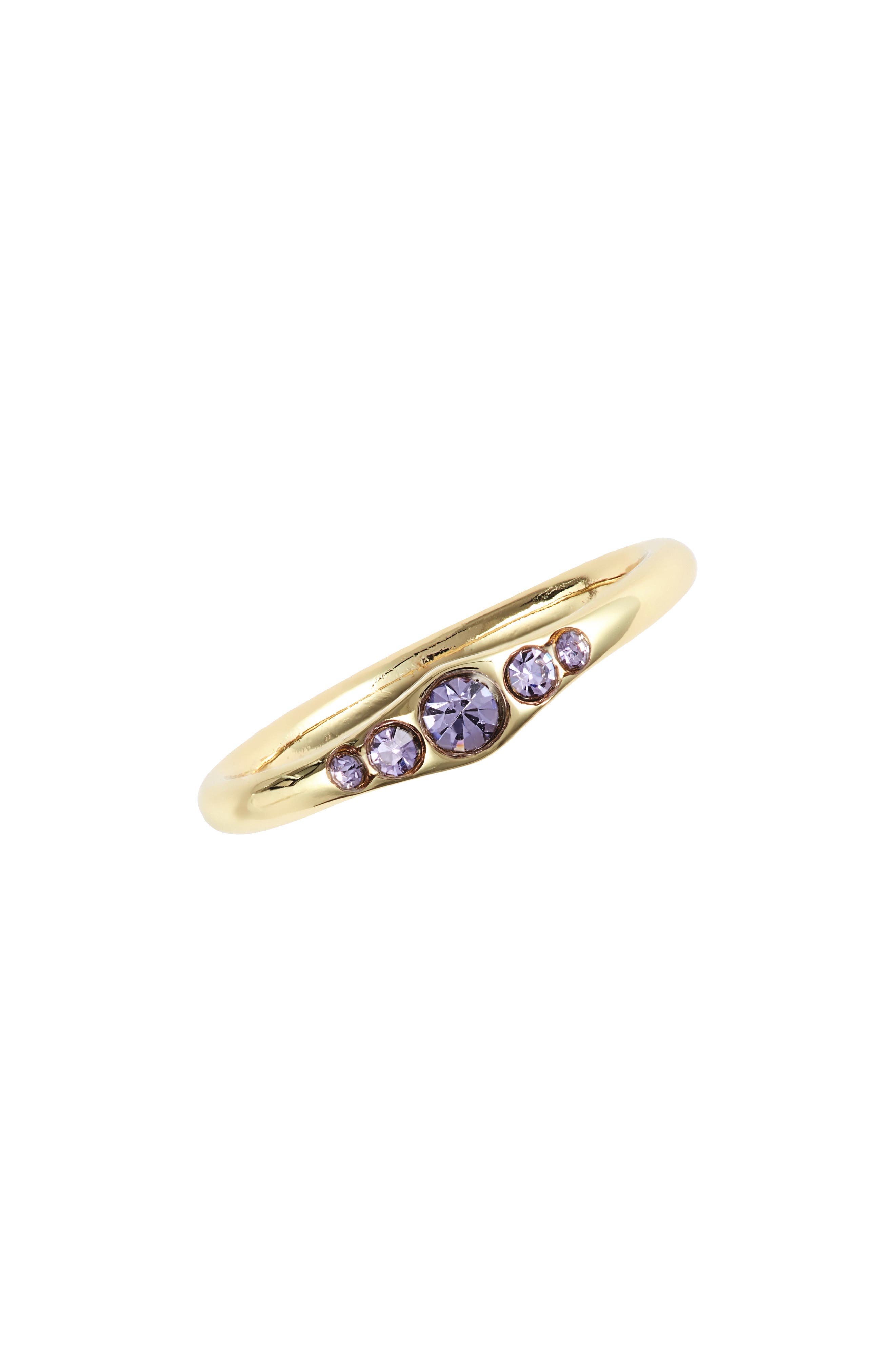 & Other Stories Purple Crystal Ring Nordstrom