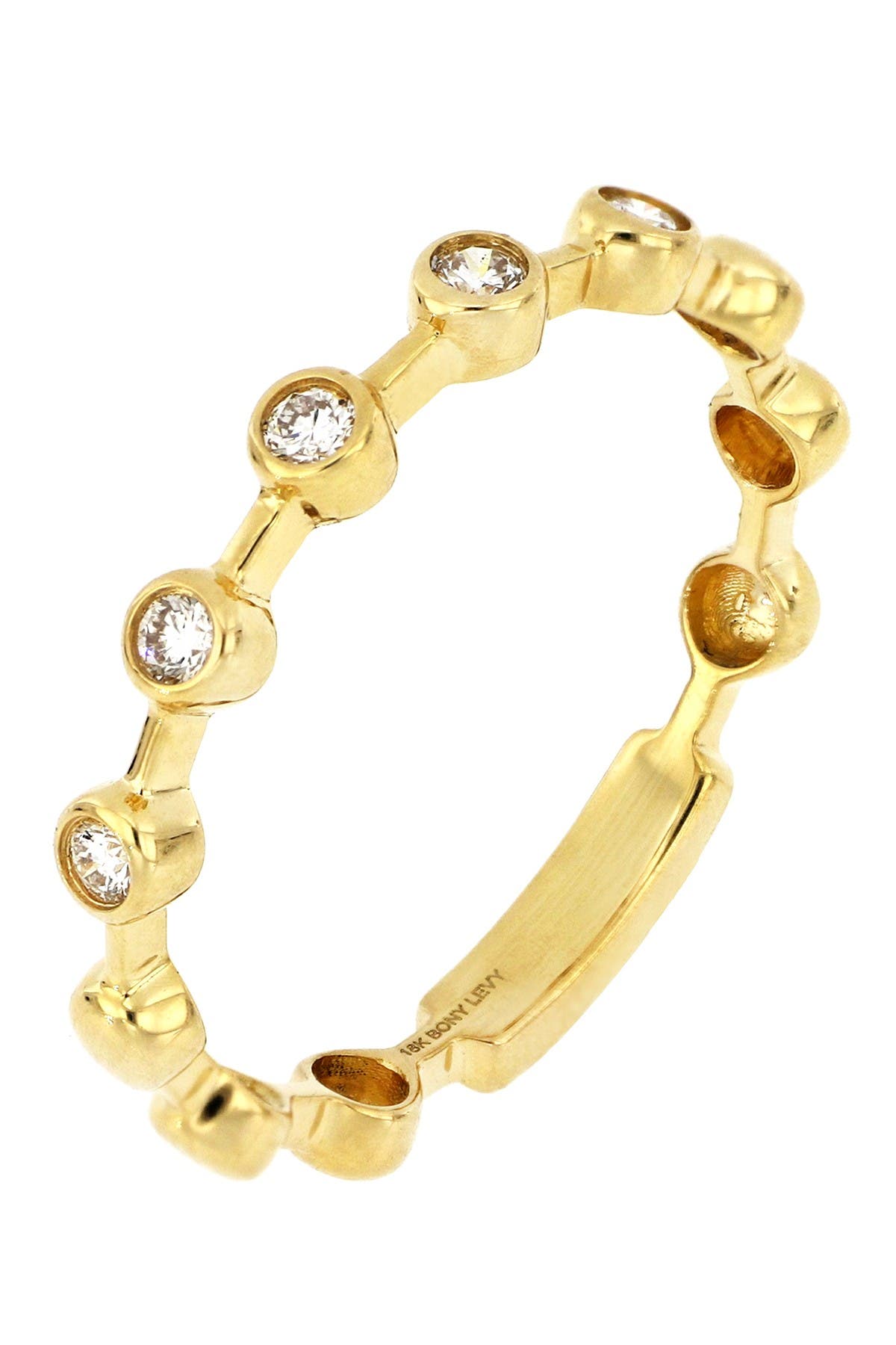 Click to view more detailed imagery on our partner's website Bony Levy 18k Gold Bezel Set Diamond Ring In Rd0.10 18kyg