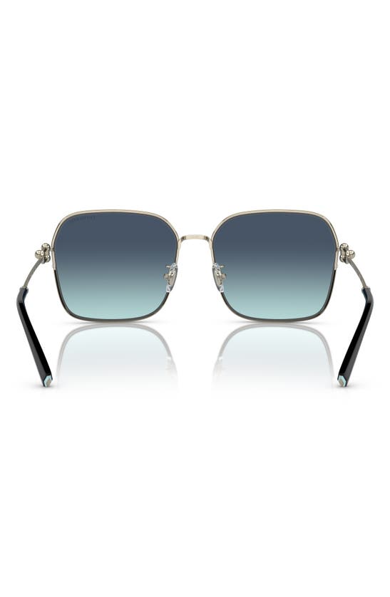 Shop Tiffany & Co 60mm Gradient Square Sunglasses In Azure / Gradient Blue
