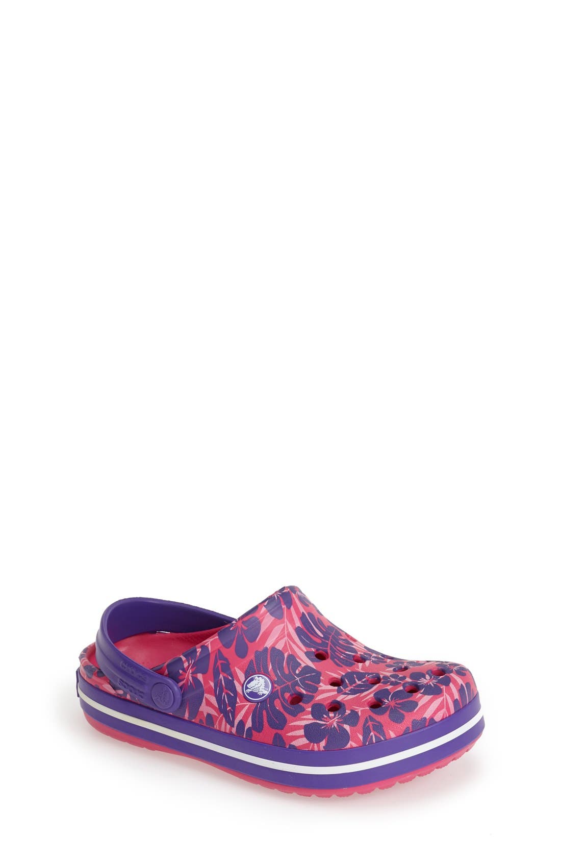 tropical print crocs