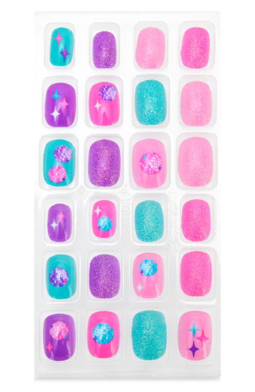 Iscream Kids' Glitter Press-On Nail Set in Pink Multi 