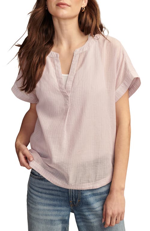 Shop Lucky Brand Stripe Dolman Sleeve Pullover Top In Diffused Orchid Stri