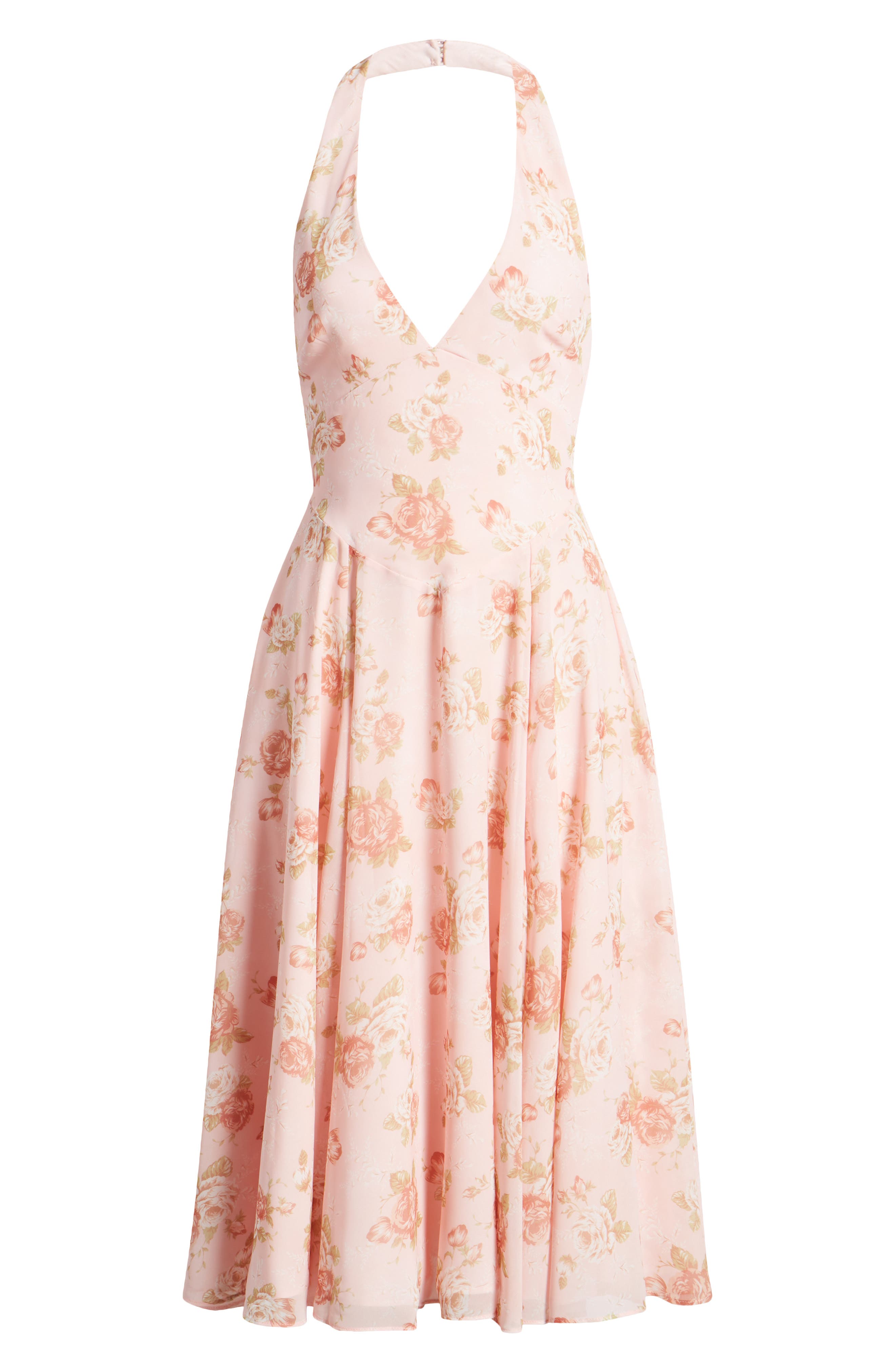 Solada Ivory Vintage Floral Print Sundress
