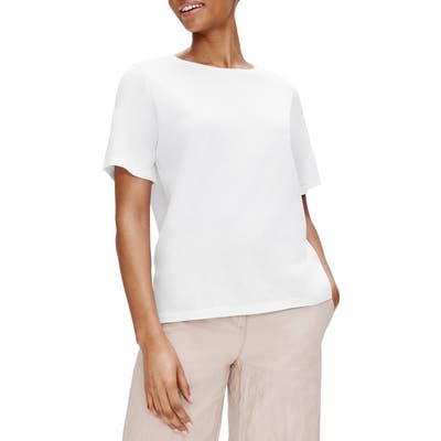 Eileen Fisher Crewneck T-Shirt, White