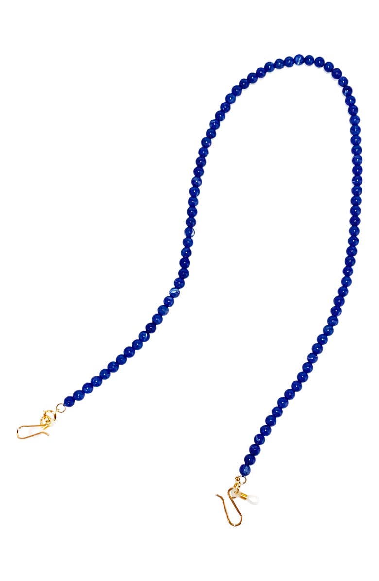 LELE SADOUGHI Beaded Eyeglass Chain, Main, color, LAPIS