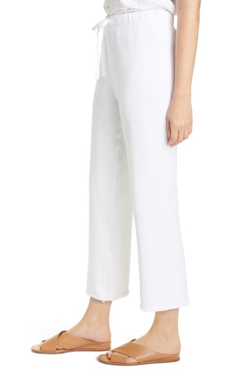 Frank & Eileen Catherine Crop Wide Leg Sweatpants In White