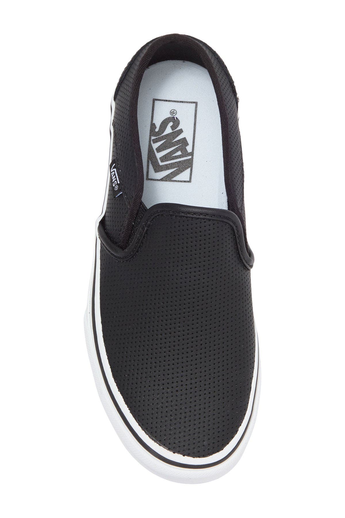 vans asher perforated slip on