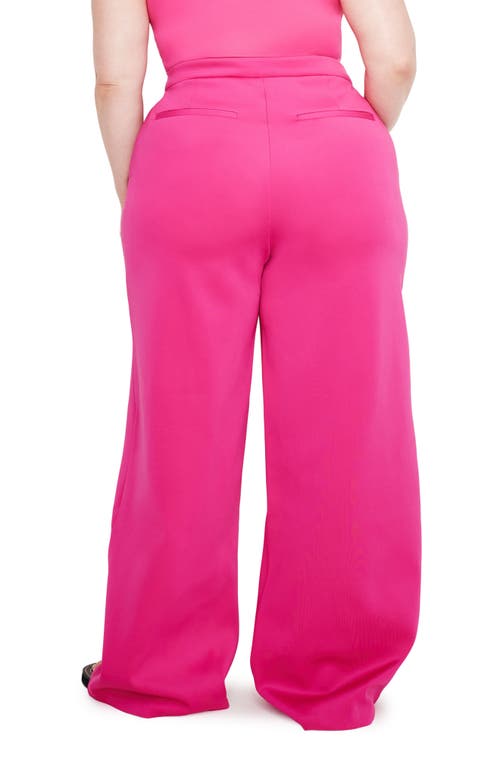 Shop Good American Column Scuba Pants In Pink Glow002