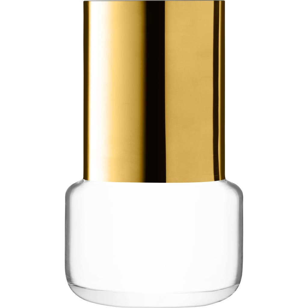 Lsa Aurum Tealight/vase In Clear/gold