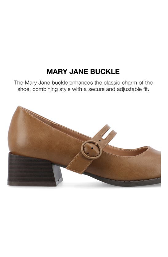Shop Journee Collection Savvi Mary Jane Pump In Tan