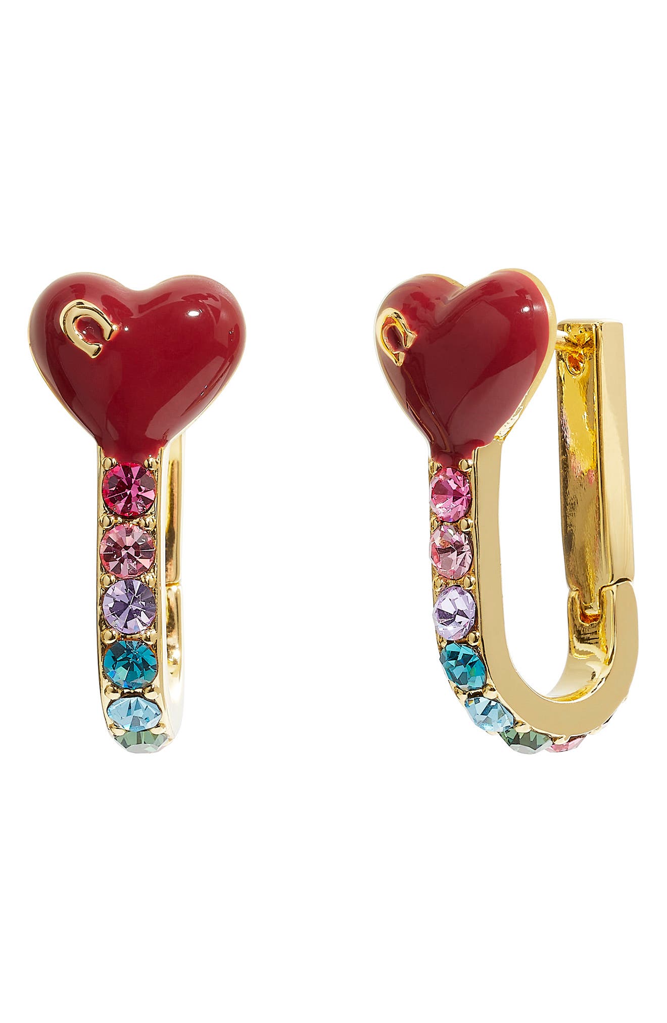 heart coach earrings