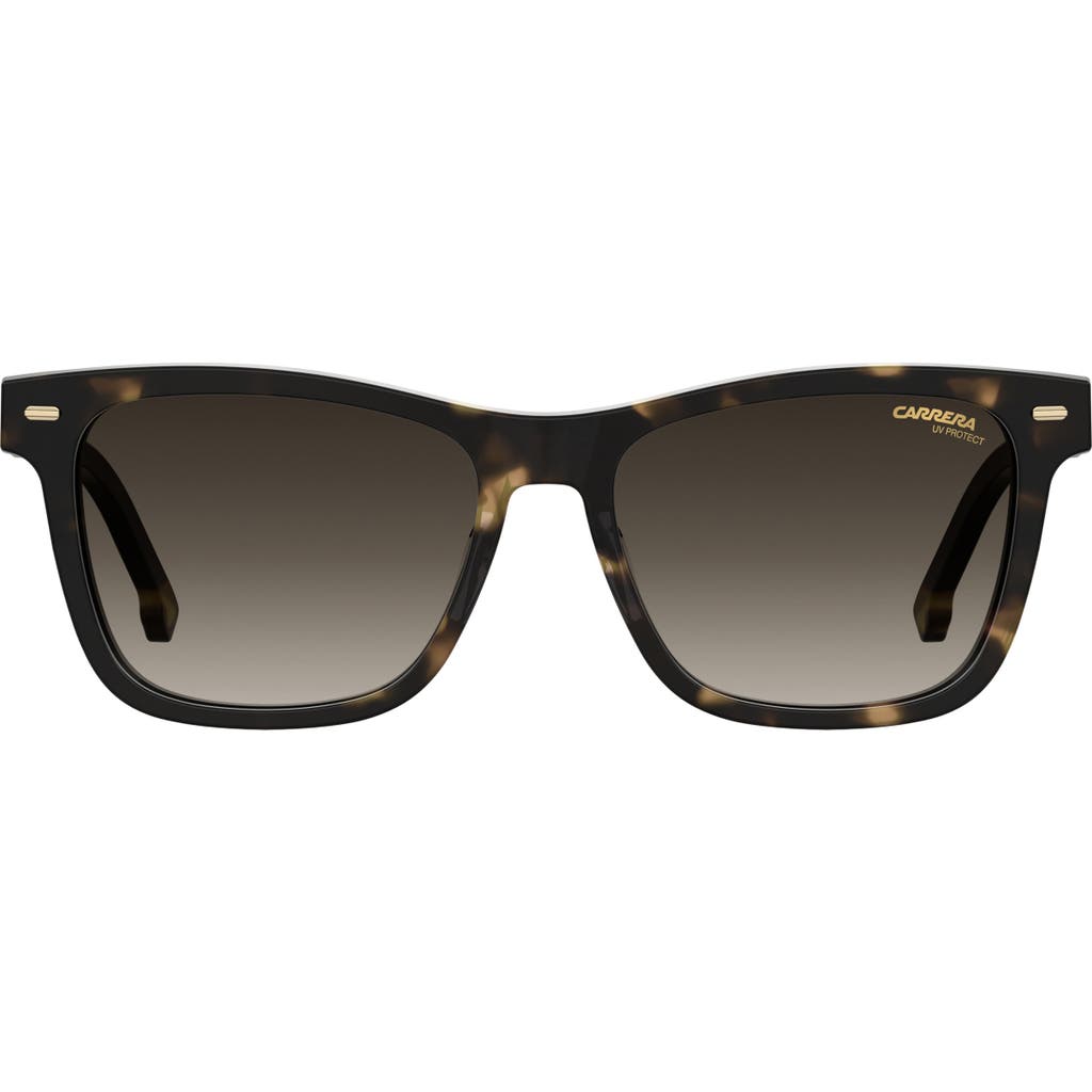 Carrera Eyewear 54mm Gradient Rectangular Sunglasses In Havana/brown Gradient