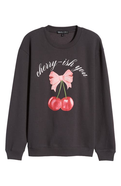 Shop Vinyl Icons Cherry-ish Graphic Sweatshirt In Phantom