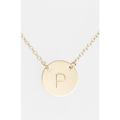 Nashelle 14K-Gold Fill Anchored Initial Disc Necklace