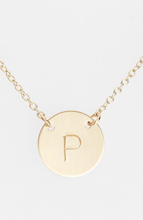 14k-Gold Fill Anchored Initial Disc Necklace in 14K Gold Fill P