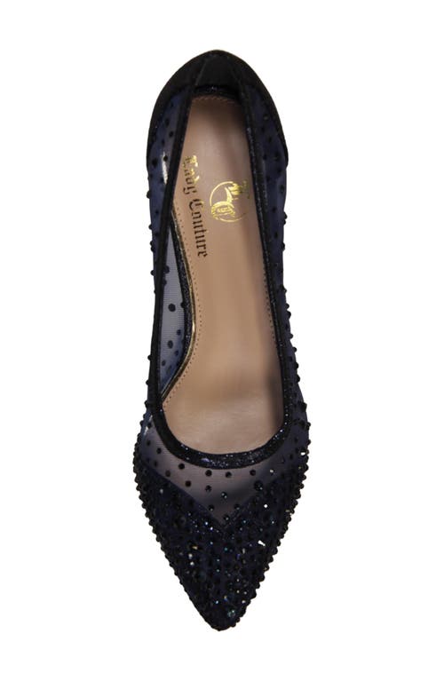Lady Couture Women's Silk Embellished Pumps In Navy