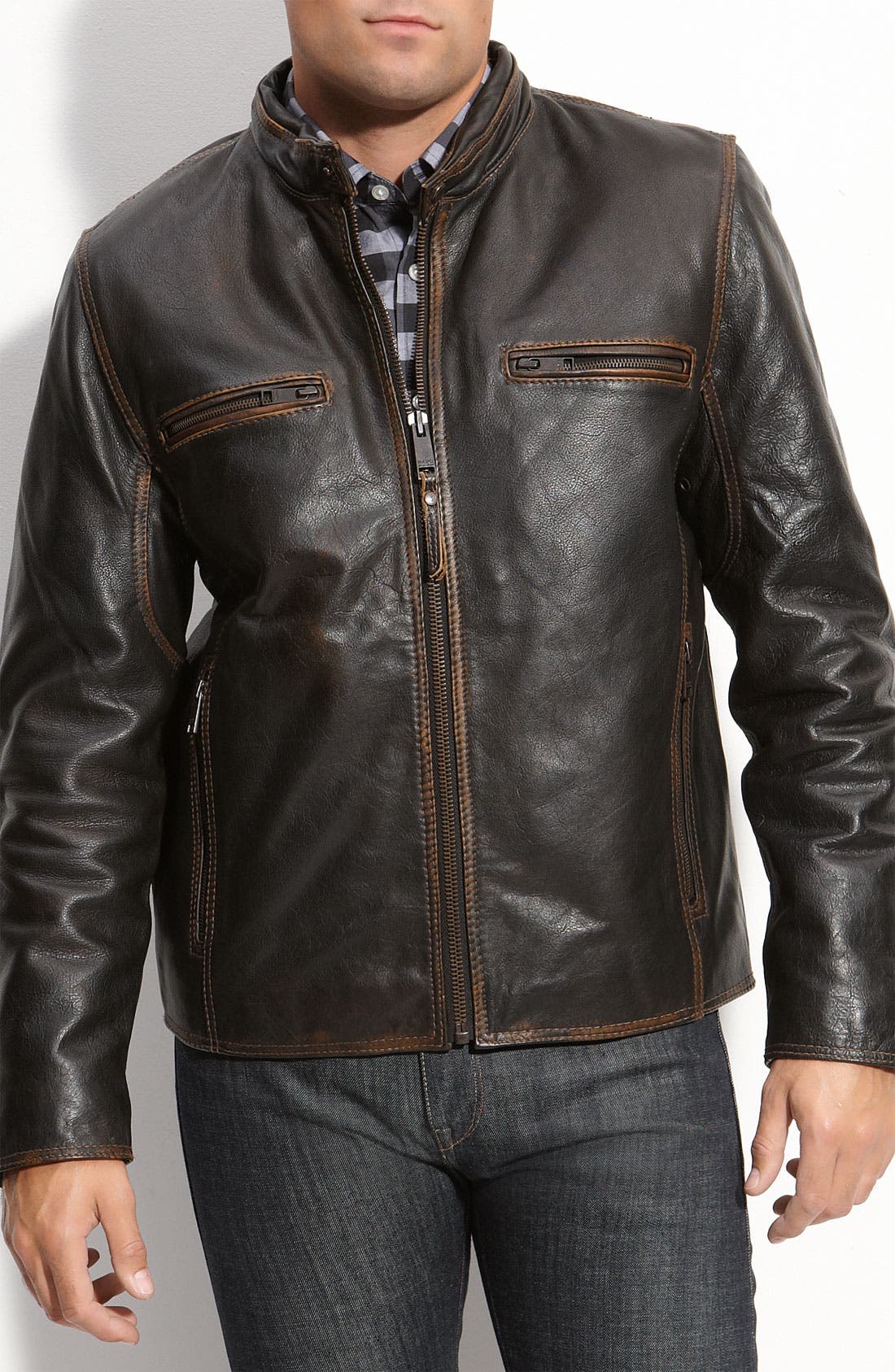 Marc New York Leather Motorcycle Jacket | Nordstrom