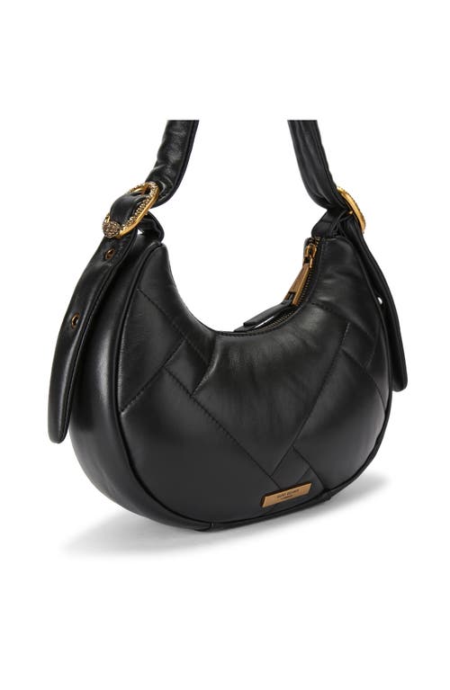 Shop Kurt Geiger London Small Kensington Puff Quilted Leather Hobo Bag In Black