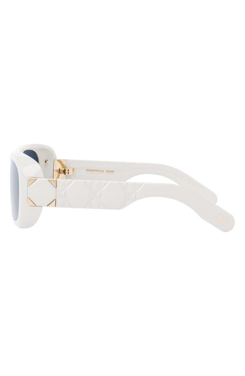 Shop Dior Lady 95.22 S1i 59mm Square Sunglasses In Ivory/blue